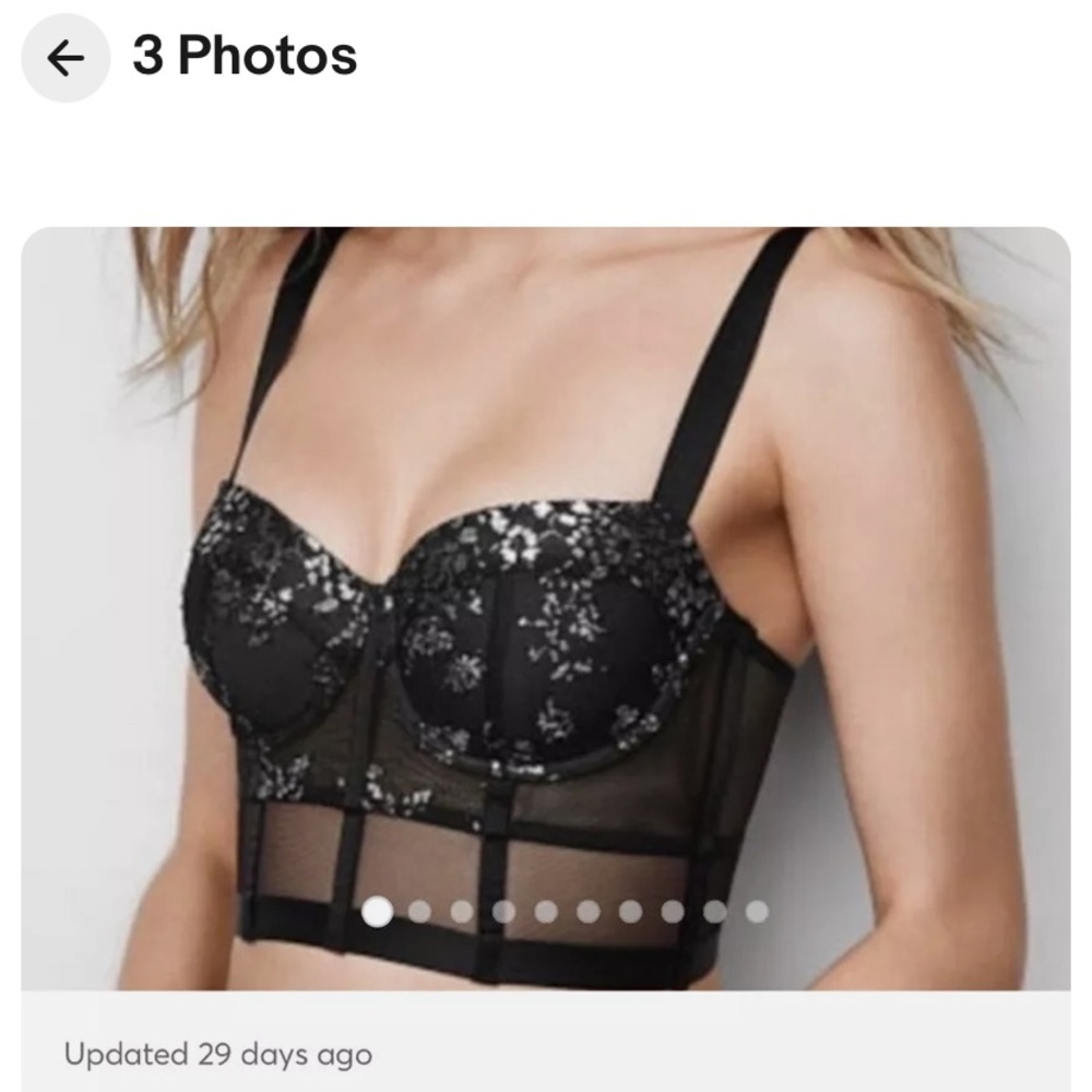 Elegant Black Lace Bustier